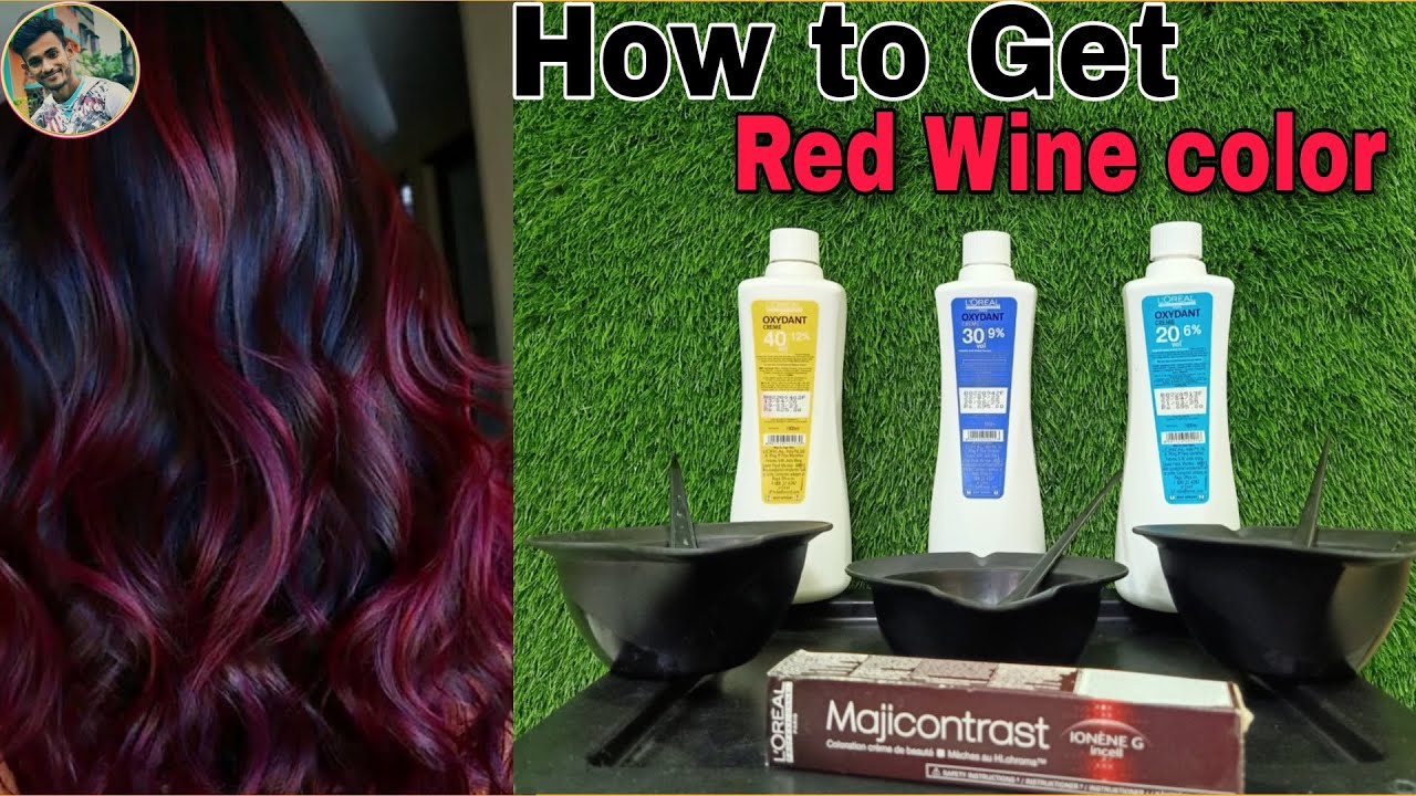 Red Wine (Magenta Red)Hair color/How to do Red wine color #lorealprofessional #haircolor