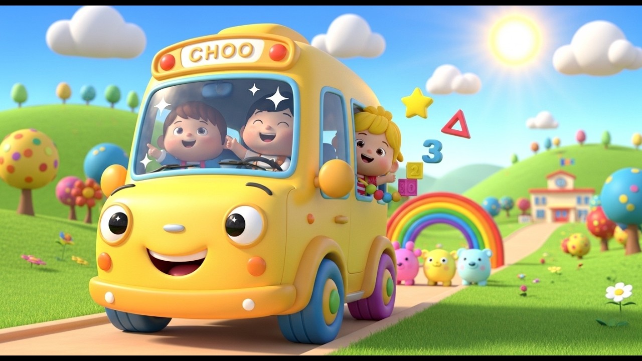 Wheels on the Bus – The Big Learning Challenge! | Fun Action Song for Kids | Interactive Bus