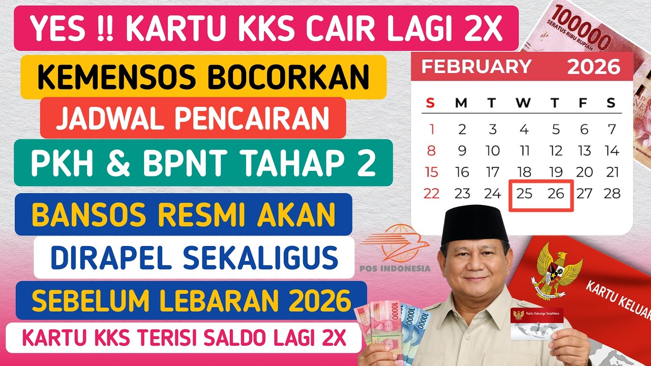 HEBOH!!✅ KEMENSOS BOCORKAN JADWAL CAIR PKH & BPNT TAHAP 2 BANSOS INI RESMI DIRAPEL SEBELUM LEBARAN