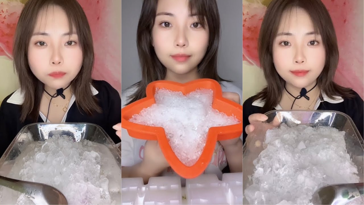White Ice Eating ASMR | Crushed Ice | Ice Eating