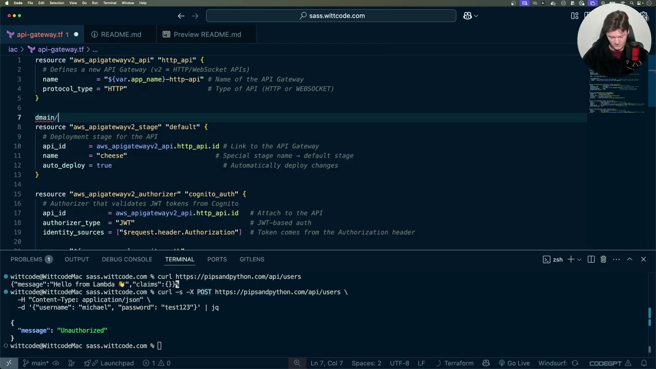 Как API Gateway обрабатывает аутентификацию с помощью Cognito