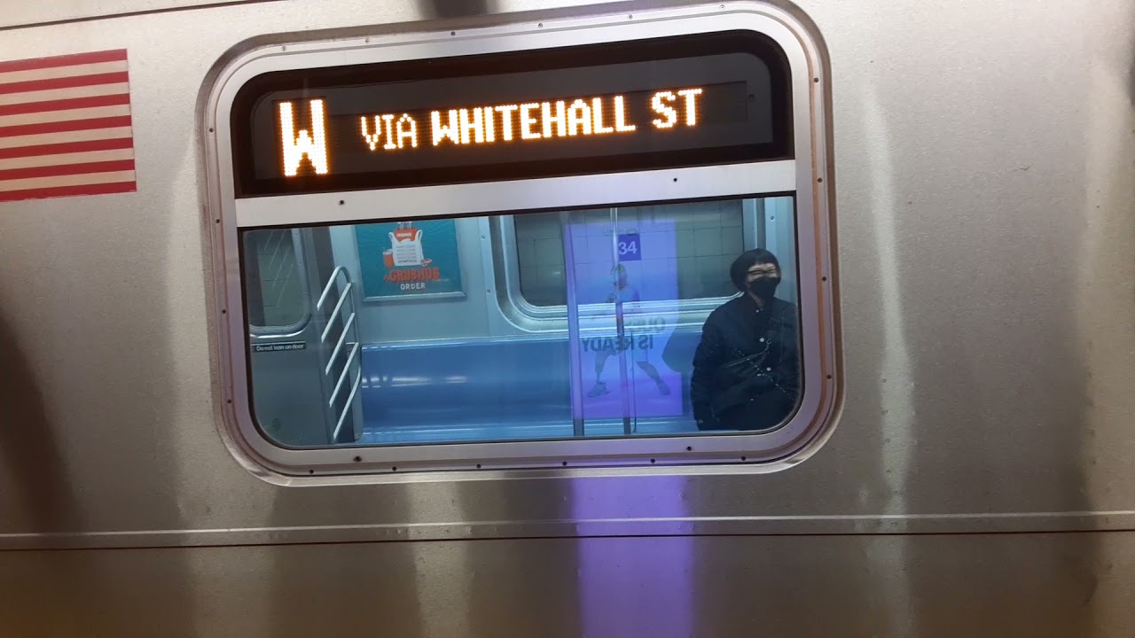 Return of the R160A-2 Alstom (W) train at 34th street-Hearld square!