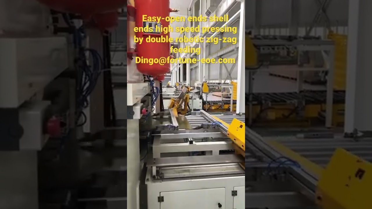 High speed shell ends production line for making easy-open ends