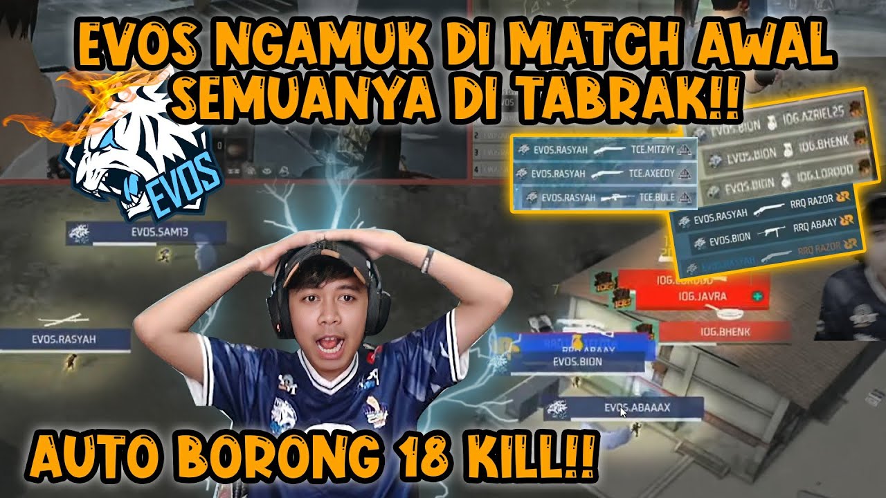 EVOS MENGGILA DIMATCH PERTAMA?! AUTO BAR BAR 18KILL CUY!!