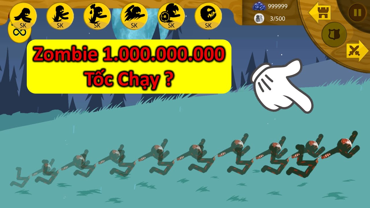 Sẽ Ra Sao Nếu Zombie C&oacute; 1 Tỷ Tốc Chạy ?-Stick War Legacy