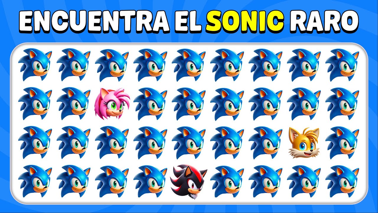 Encuentra el raro - Edición Sonic the Hedgehog 🔵⚡🦔 | Quiz Bee Español