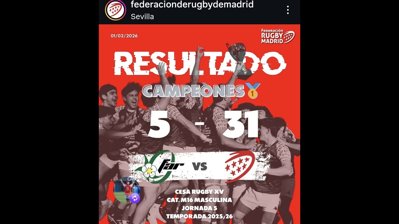 CESA M16 2025 2026 REAL FEDERACION ESPAÑOLA DE RUGBY