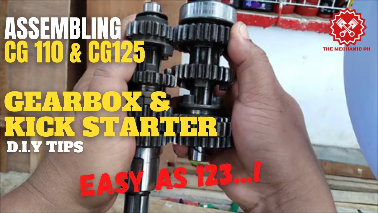 HOW TO ASSEMBLE 4 SPEED TRANSMISSION GEARBOX AND KICK STARTER OF HONDA TMX CG 110 AND CG 125
