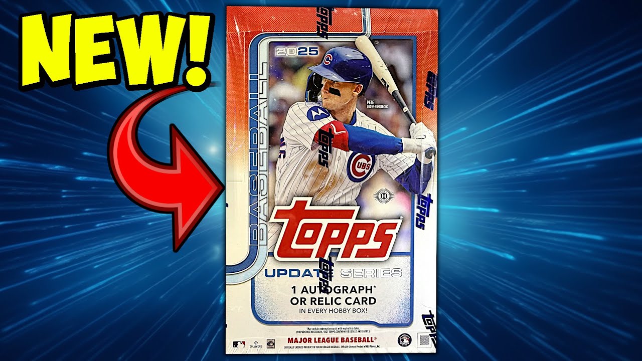 ОТКРЫТИЕ КОРОБКИ ХОББИ С ОБНОВЛЕНИЕМ БЕЙСБОЛЬНЫХ КАРТОЧЕК TOPPS 2025 ГОДА!!!