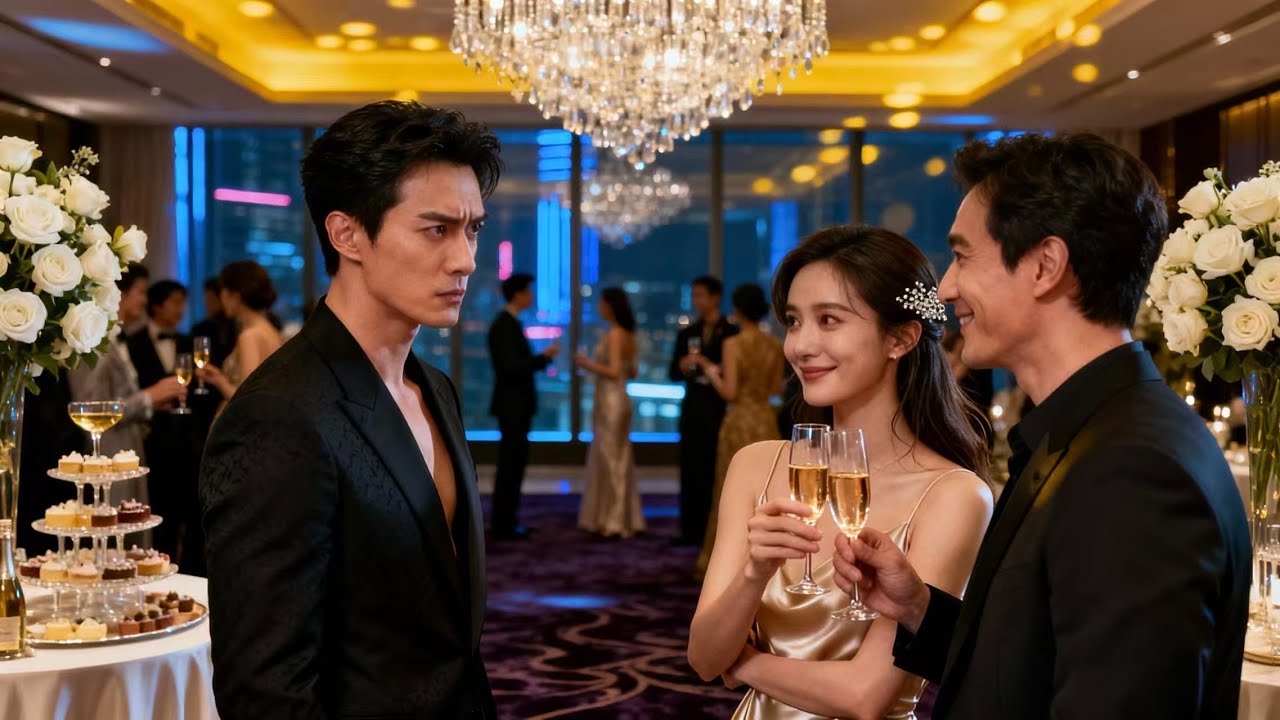 男人赴高端宴会，一眼撞见喜欢的女孩，正和陌生男人亲密碰杯饮酒！