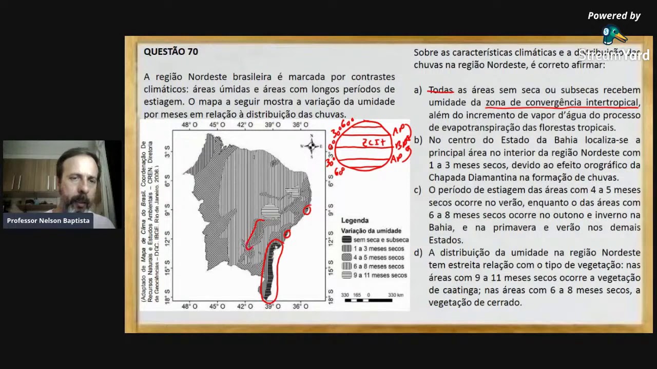 Correção da questão 70 UNICAMP 2020