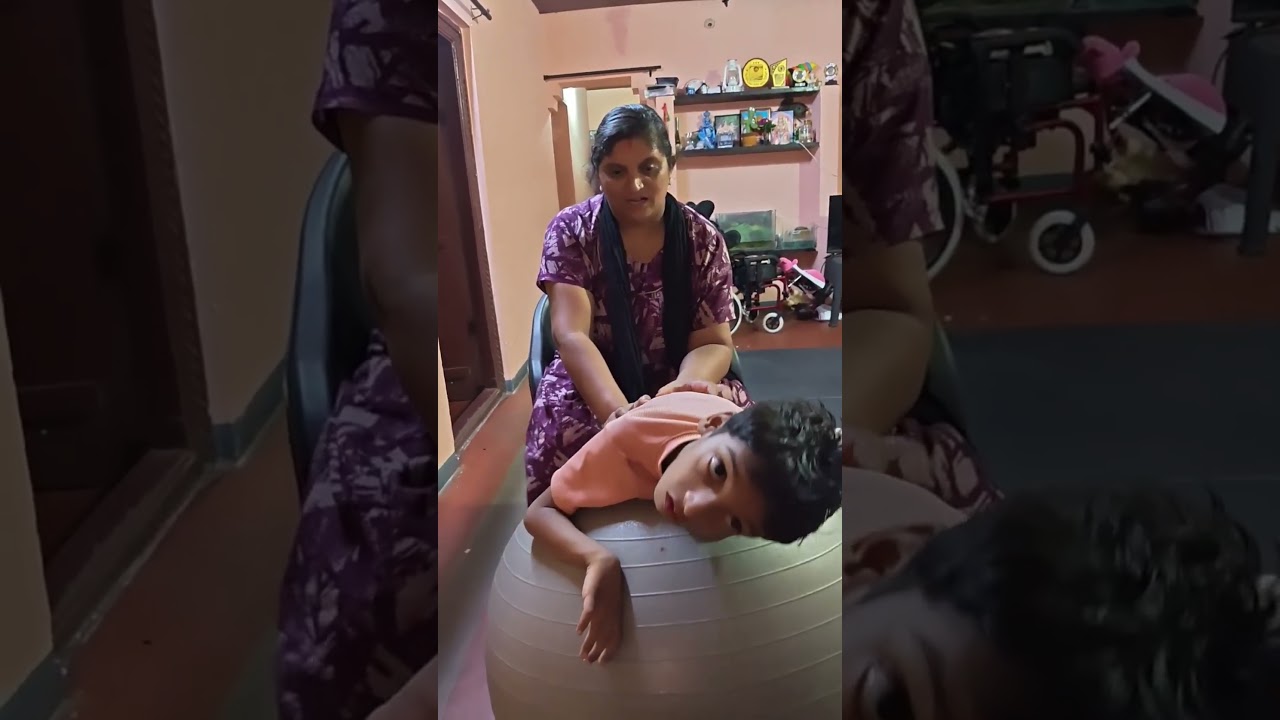 This is gym ball therapy when baby and mom go to the beach#cutebaby #shortsviral #athusvlog