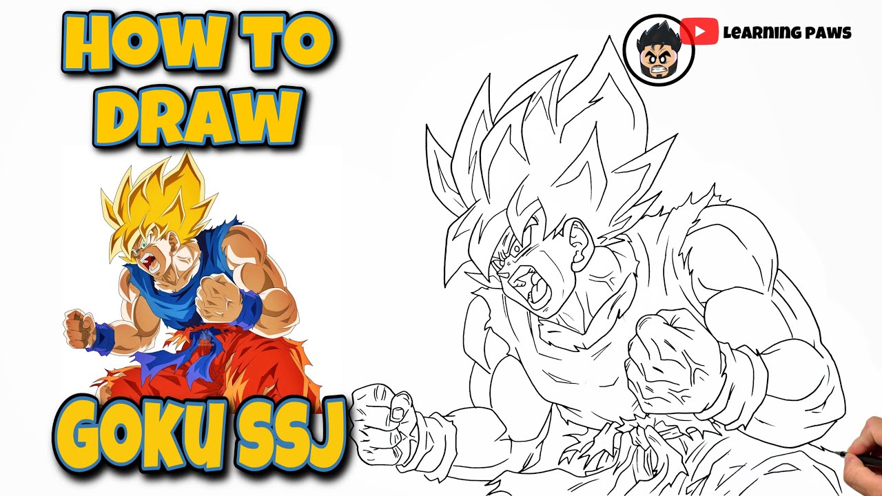 How to Draw Goku SSJ | Dragon Ball Z #drawing #animedrawing #dragonballz