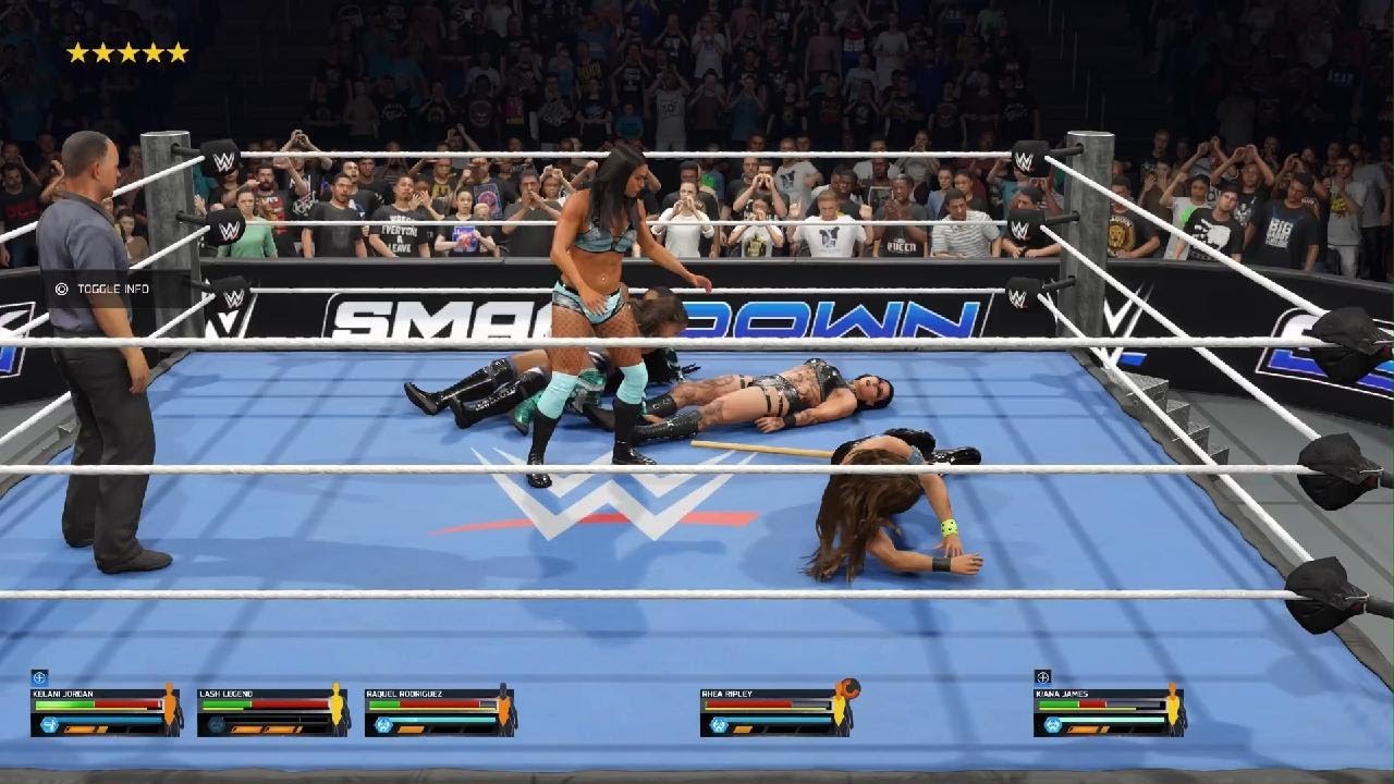 WWE 2K25_8 women elimination match pin or submission.
