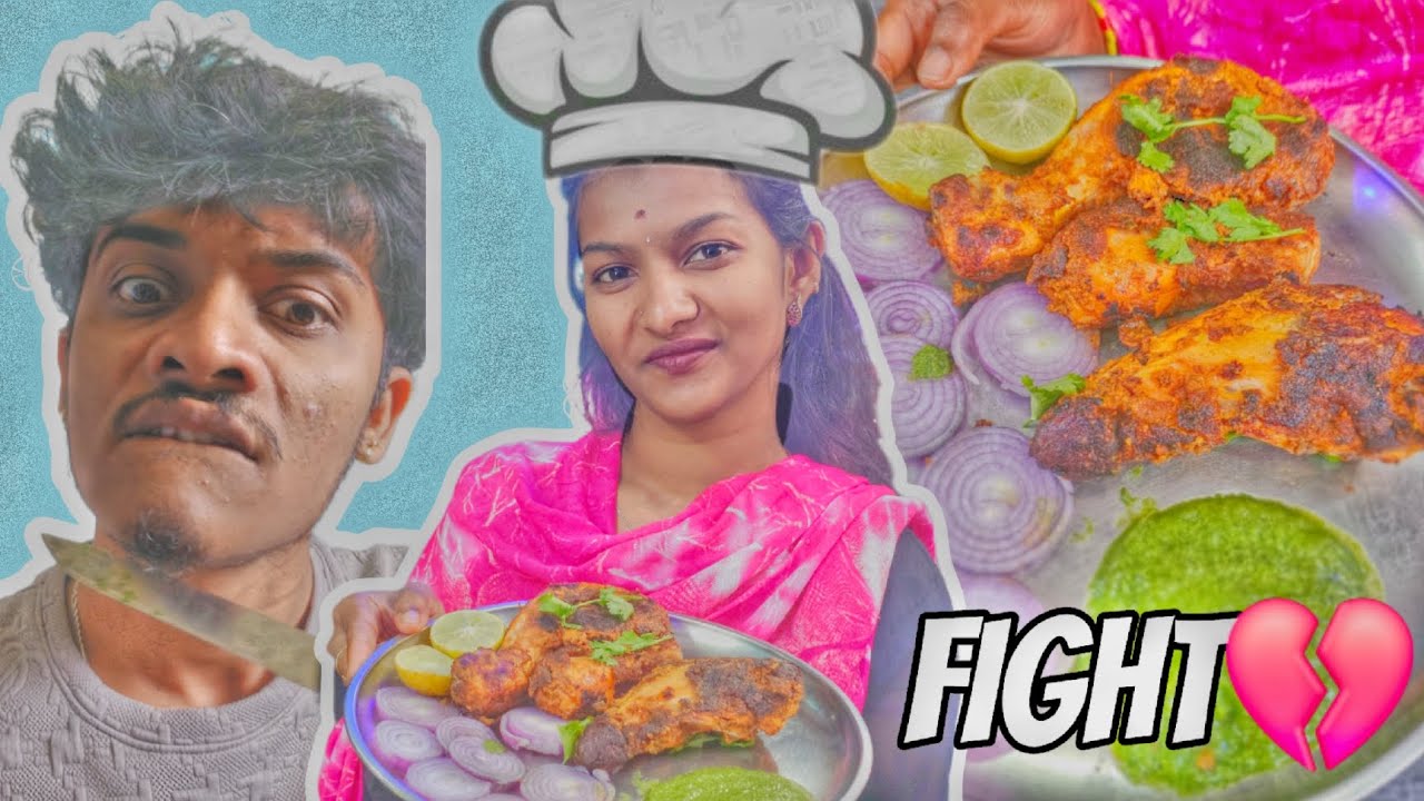 Cooking Gone Wrong Fight With Pavi😭| Home Made Grill Chicken😱🤩 #kannada 