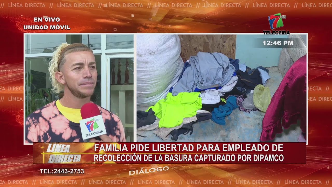 Familia pide libertad para empleado de recolección de basura capturado por la DIPAMPCO en La Ceiba