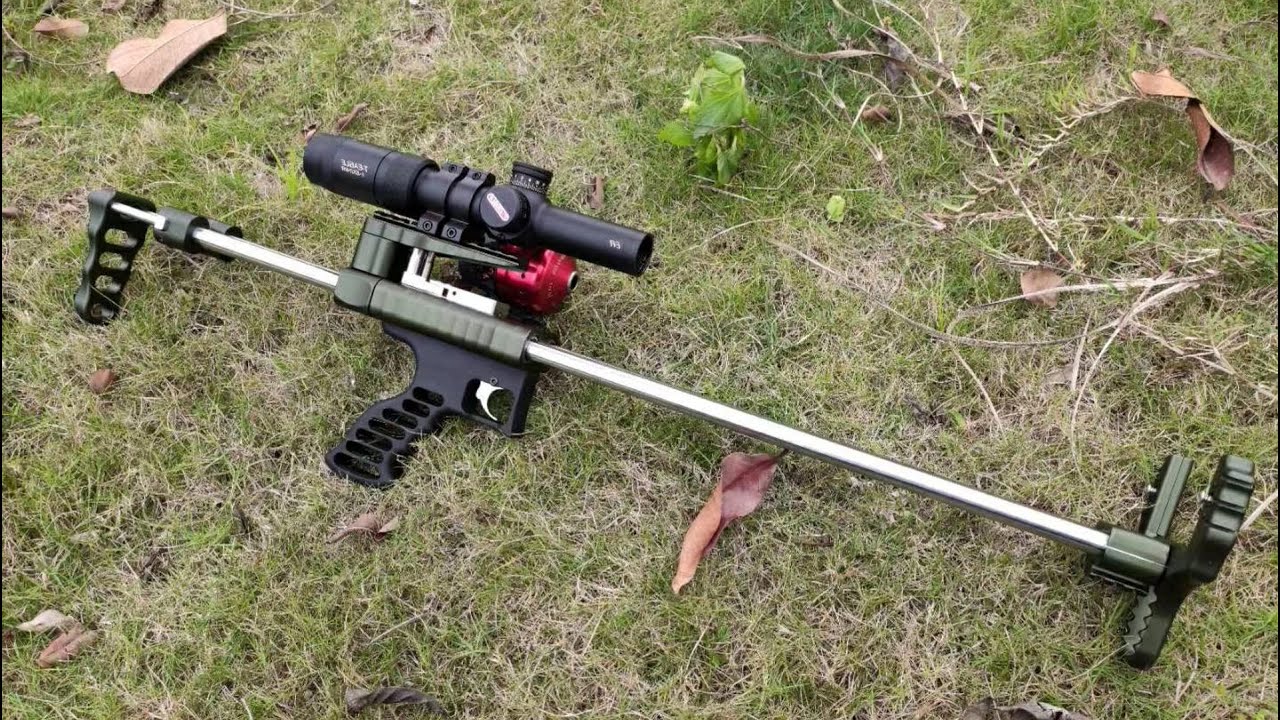 How Far Hunting Slingshot Rifle Can Shoot ? First-Person Perspective Catapult Shoots in the Village