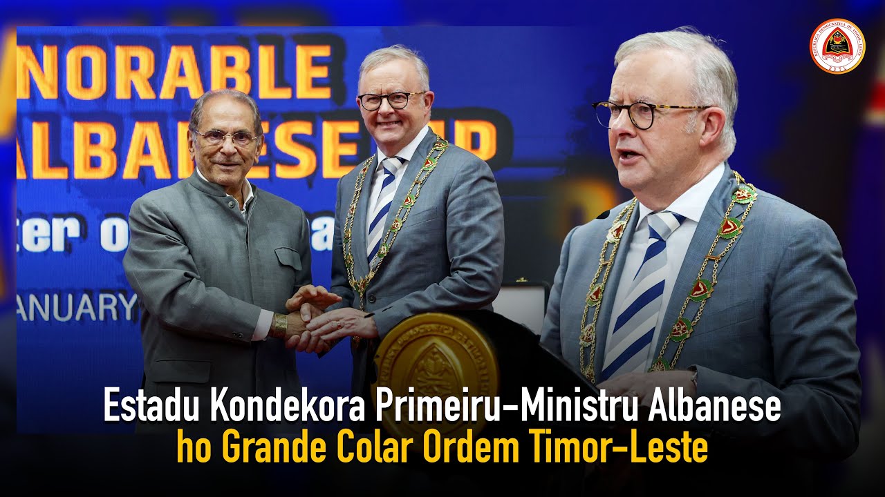 Estadu Kondekora Primeiru-Ministru Albanese ho Grande Colar Ordem Timor-Leste