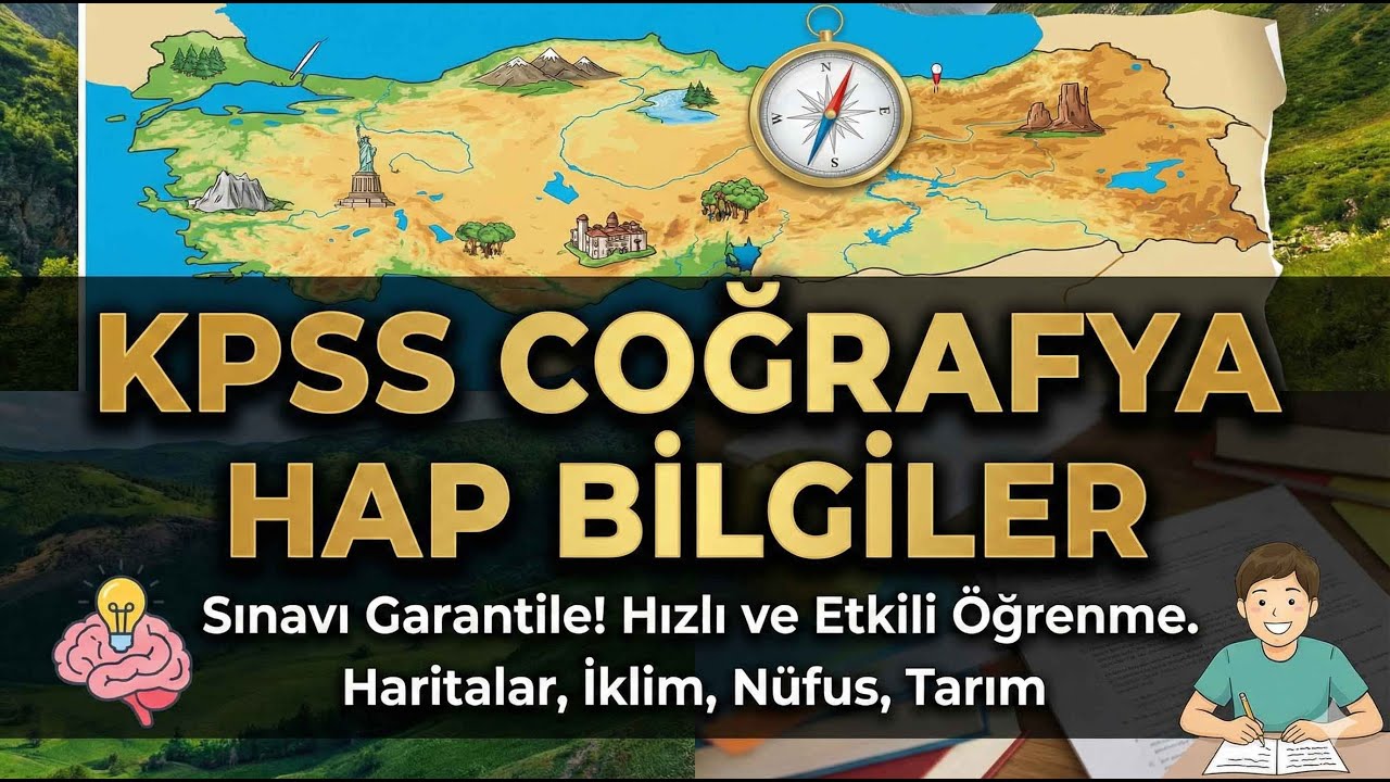 DERECE YAPTIRAN KPSS COĞRAFYA HAP BİLGİLER NOTU 1 PDFLİ