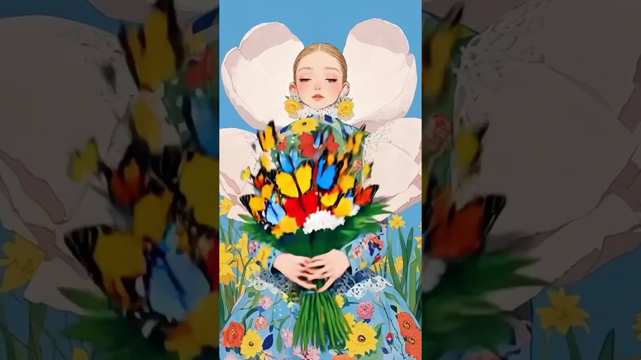 #ai #butterfly #flowers #doll