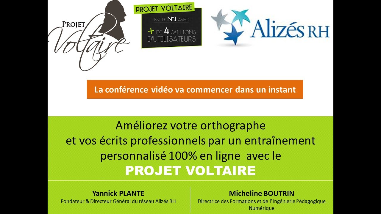 Comment Améliorer votre Orthographe efficacement ?  PROJET VOLTAIRE / Alizés RH