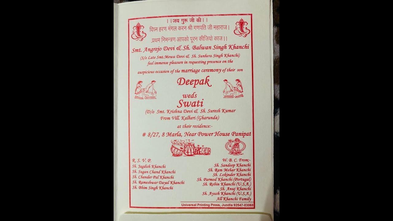 Deepak weds Swati wedding live