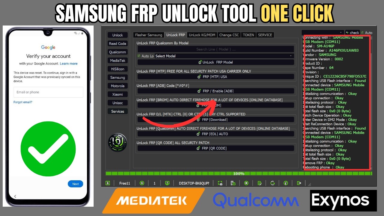 New Samsung FRP Unlock Tool 2025 | All Samsung FRP Bypass Tool 100% Working✅Free Tool