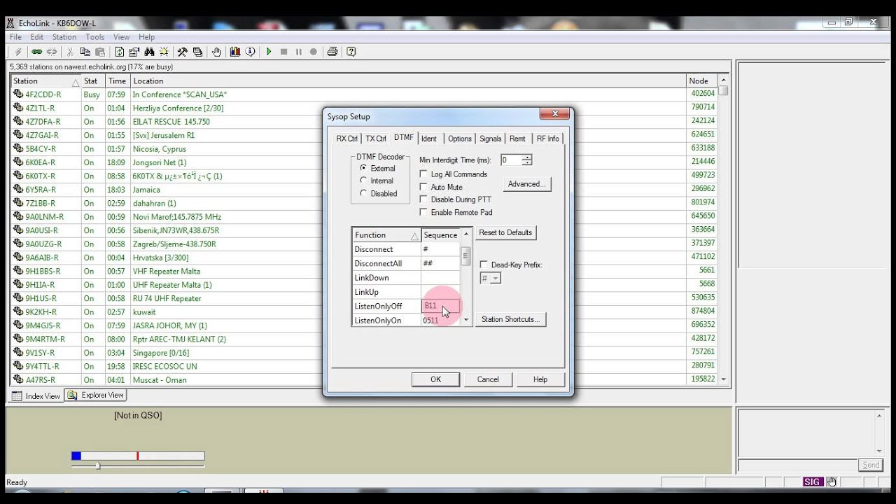 ECHOLINK SETUP FOR SYSOP