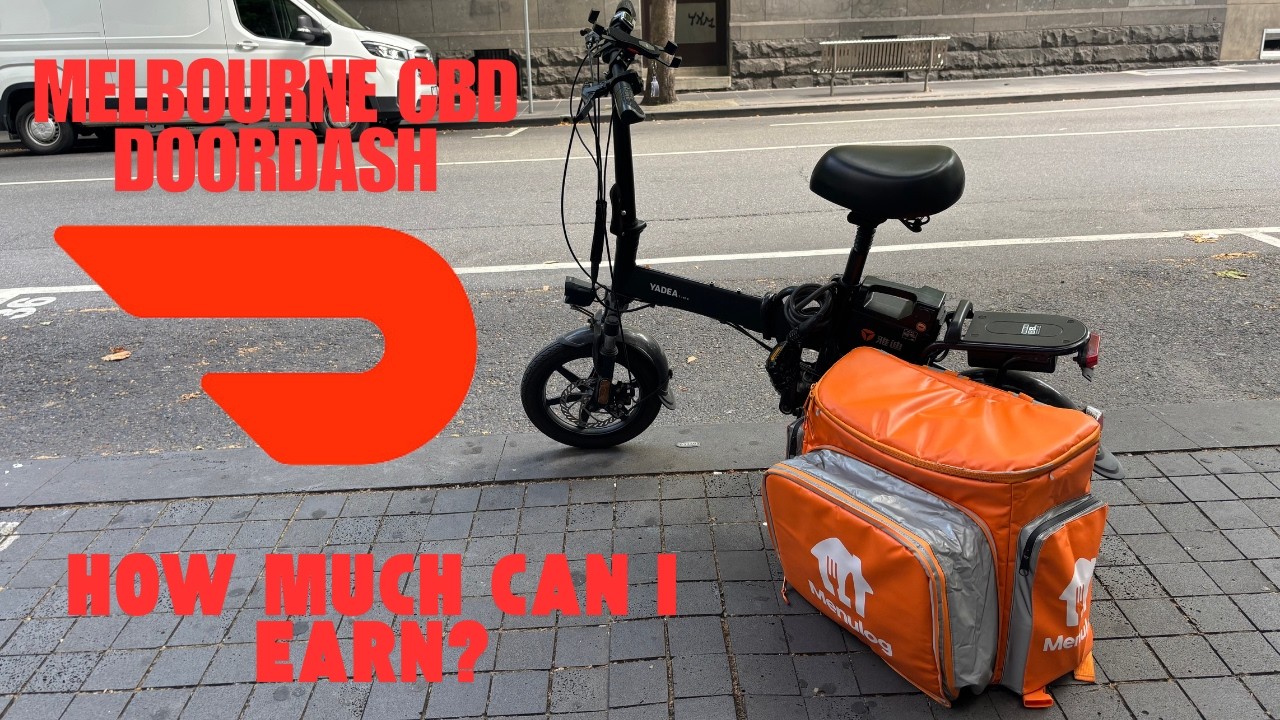 Using a e bike to deliver food in Melbourne CBD Doordash edition