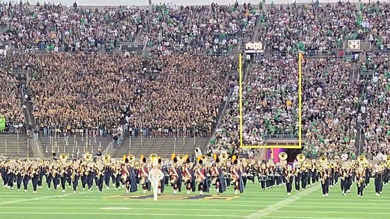 Notre Dame Texas A&M band pregame