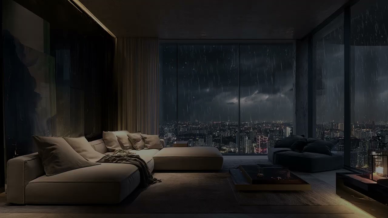 Rain becomes a soft frame ✨ where calm and rest meet naturally in time tonight now