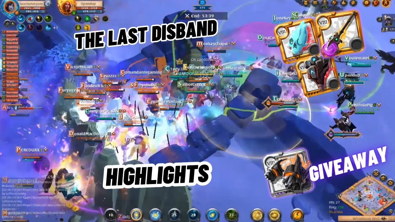 Albion Online ZvZ | THE LAST DISBAND👑 | CLAPTAGE  | GIVEAWAY HELLFIRE 8.3