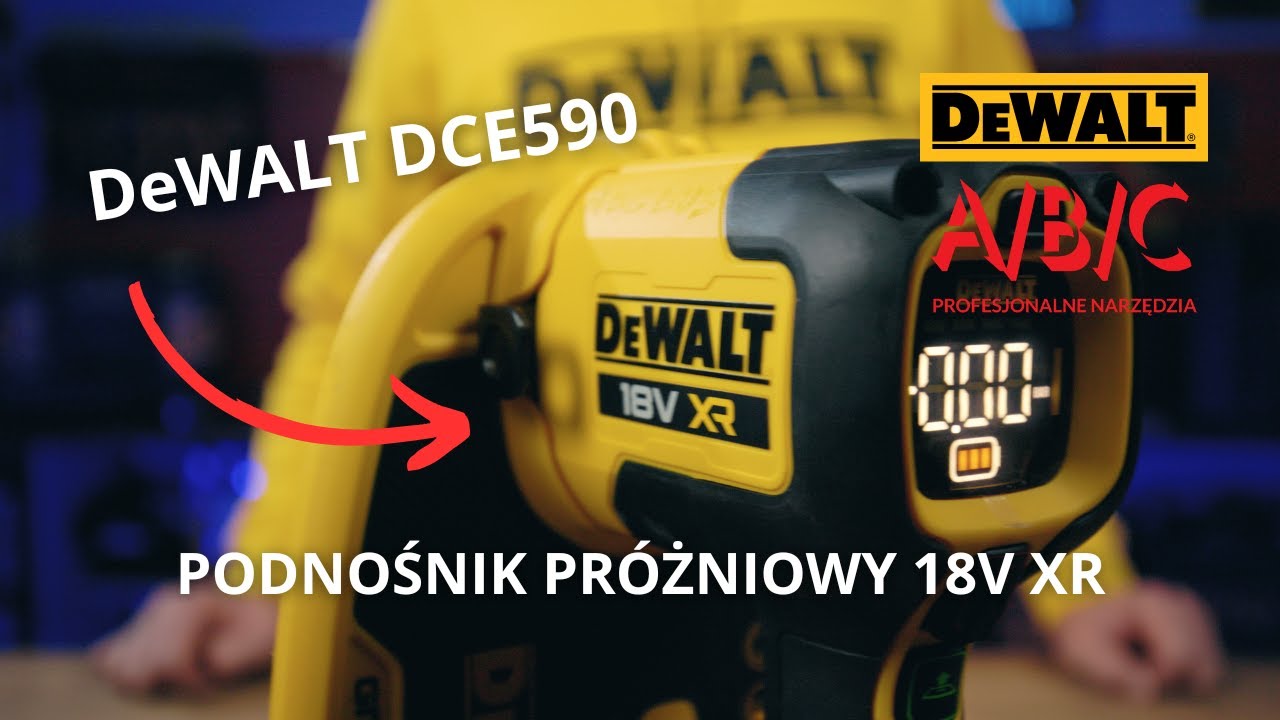 DeWALT DCE590 AKUMULATOROWY PODNOŚNIK PRÓŻNIOWY GRABO 18V