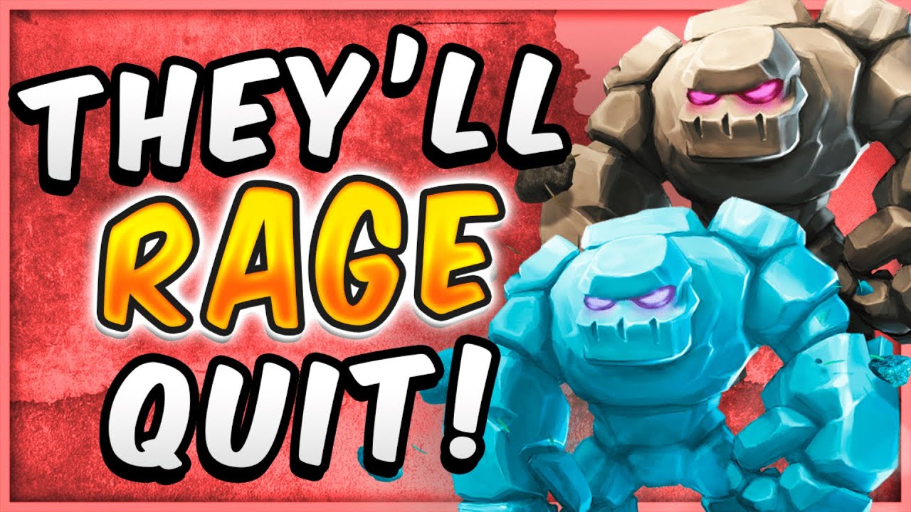 TAKE TOWERS with ONE PUSH! UNFAIR GOLEM CLONE DECK — Clash Royale