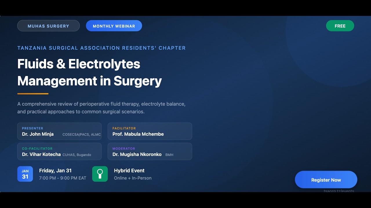 Fluids & Electrolytes Management in Surgery | TSA Resident Chapter