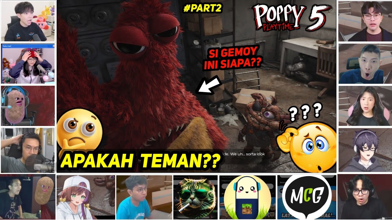 [ REAKSI YOUTUBER GAMERS ] BERTEMU CHUM CHOMPKINS | Poppy Playtime : Chapter 5 | #Part2 