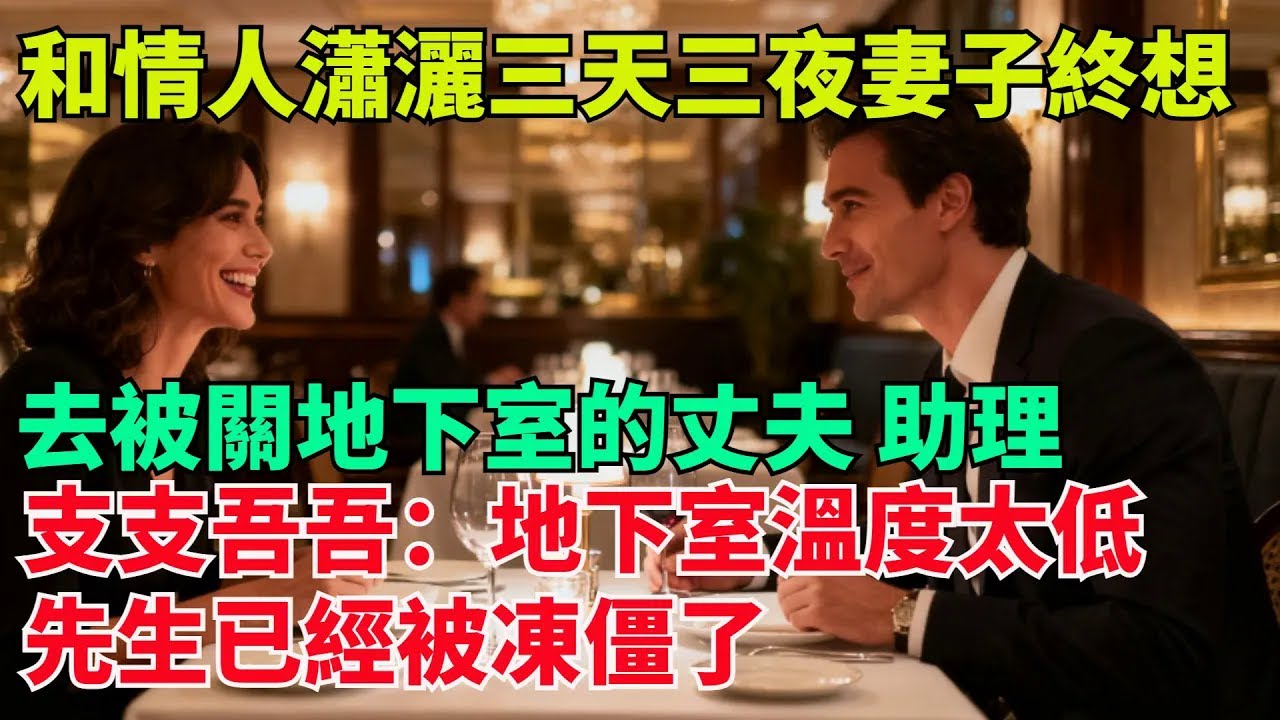 和情人瀟灑三天三夜後，妻子終於想去被關在地下室的丈夫，助理支支吾吾：許總，地下室溫度太低，先生已經被凍僵了【清風與你】#激情故事#大彬情感#夢雅故事#小說#爽文