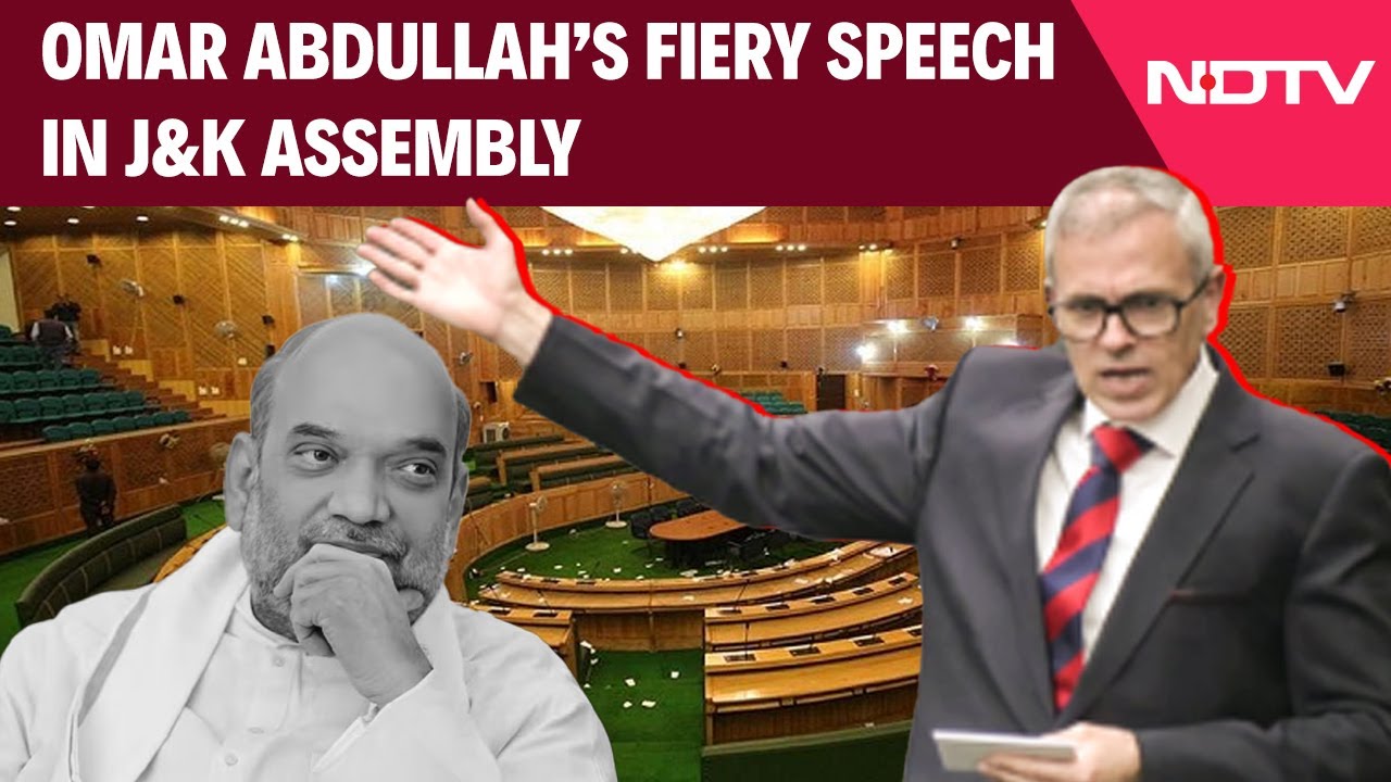Omar Abdullah Speech | Omar Abdullah&rsquo;s Fiery Speech In J&k Assembly, Targets Centre On 370