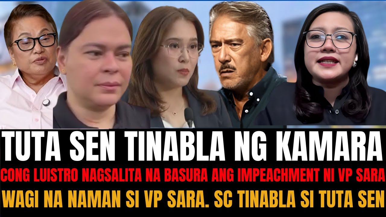KAPAPASOK LANG! TUTA SEN TINABLA NI CONG LIUSTRO? HINDI SYA ABOGADO. MAY BUMABALIGTAD NABA?VP PANALO