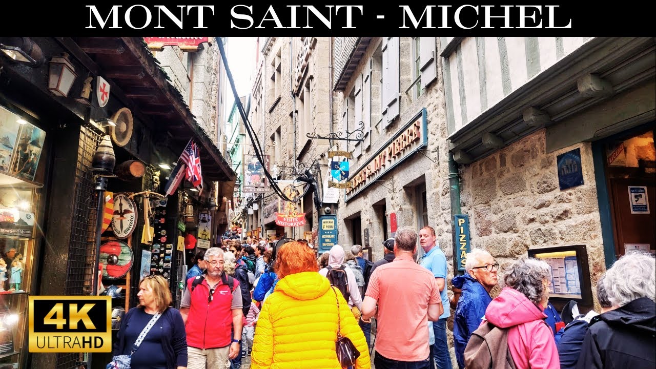 🏰 Mont Saint-Michel I Medieval Town I 4K Walking Tour | Beautiful Places in the World I Rainy Day🏰