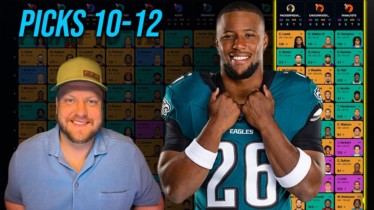 The Best 2026 Fantasy Football Draft Strategy (Picks 10, 11 & 12)