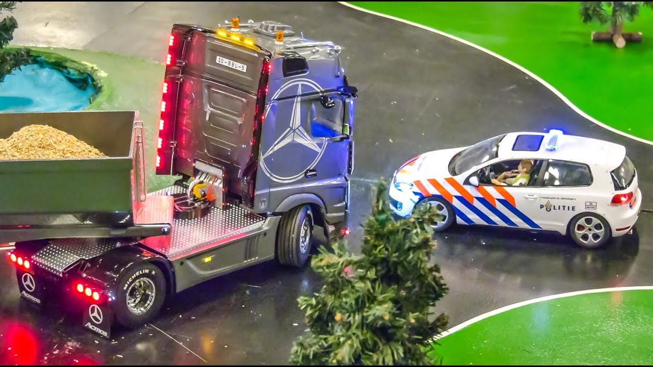AWESOME RC Trucks in motion on an exhibition display!