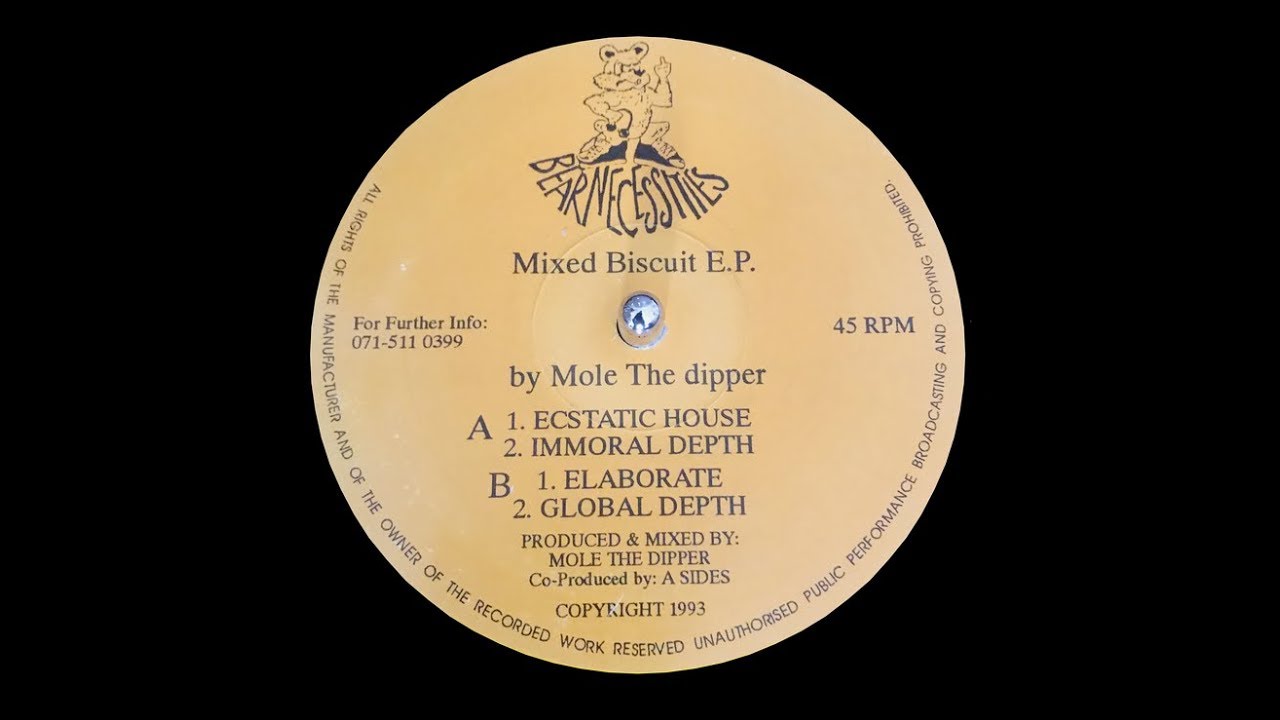 Mole the Dipper - Elaborate (1993) Mixed Biscuit EP (hardcore breakbeat)