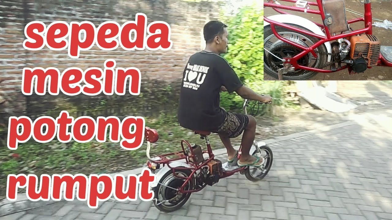 Mesin potong rumput jadi sepeda motor