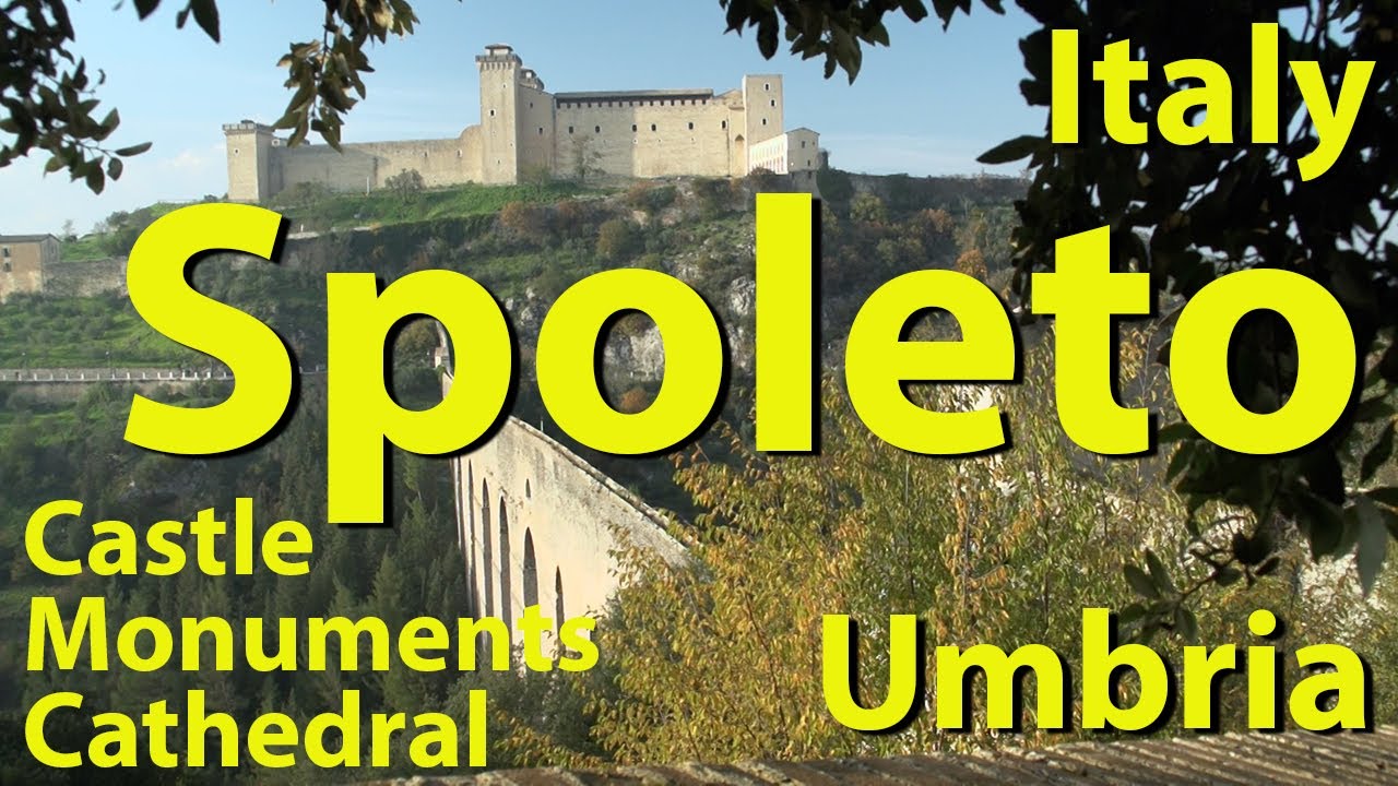 Spoleto, Italy, castle, bridge, cathedral, monuments and museums