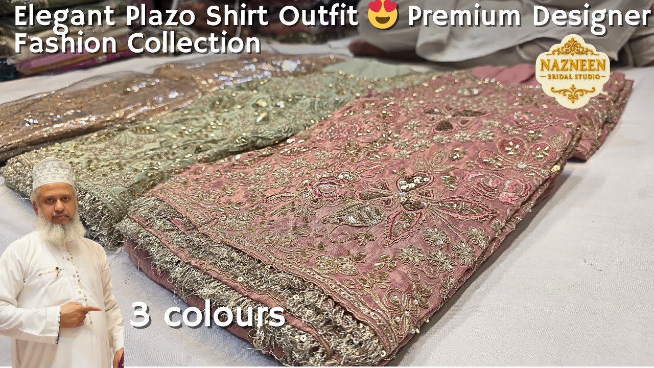 Luxury Plazo Shirt Beads Work 😍 | Premium Designer Collection 2026 | Bridal & Party Wear