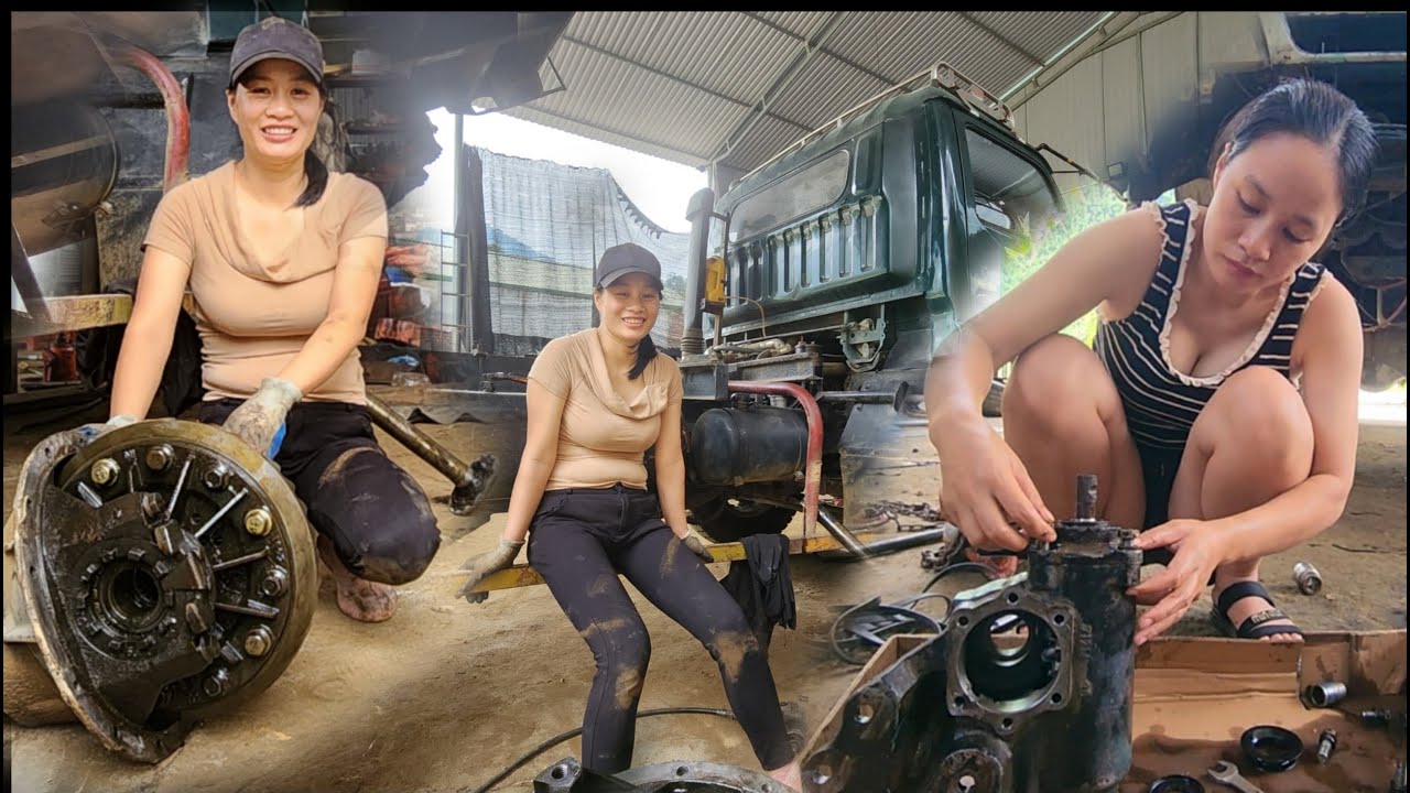 FULL VIDEO: Genius girl repairs and restores dump truck.