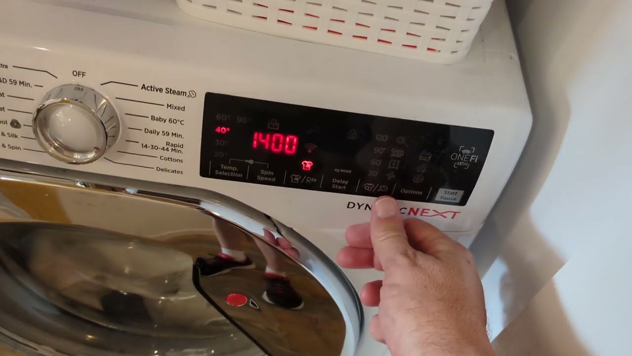 How to wash and dry clothes with the HOOVER 9+6kg 6+6Auto 1400 AAA Silent inverter dynamic NEXT
