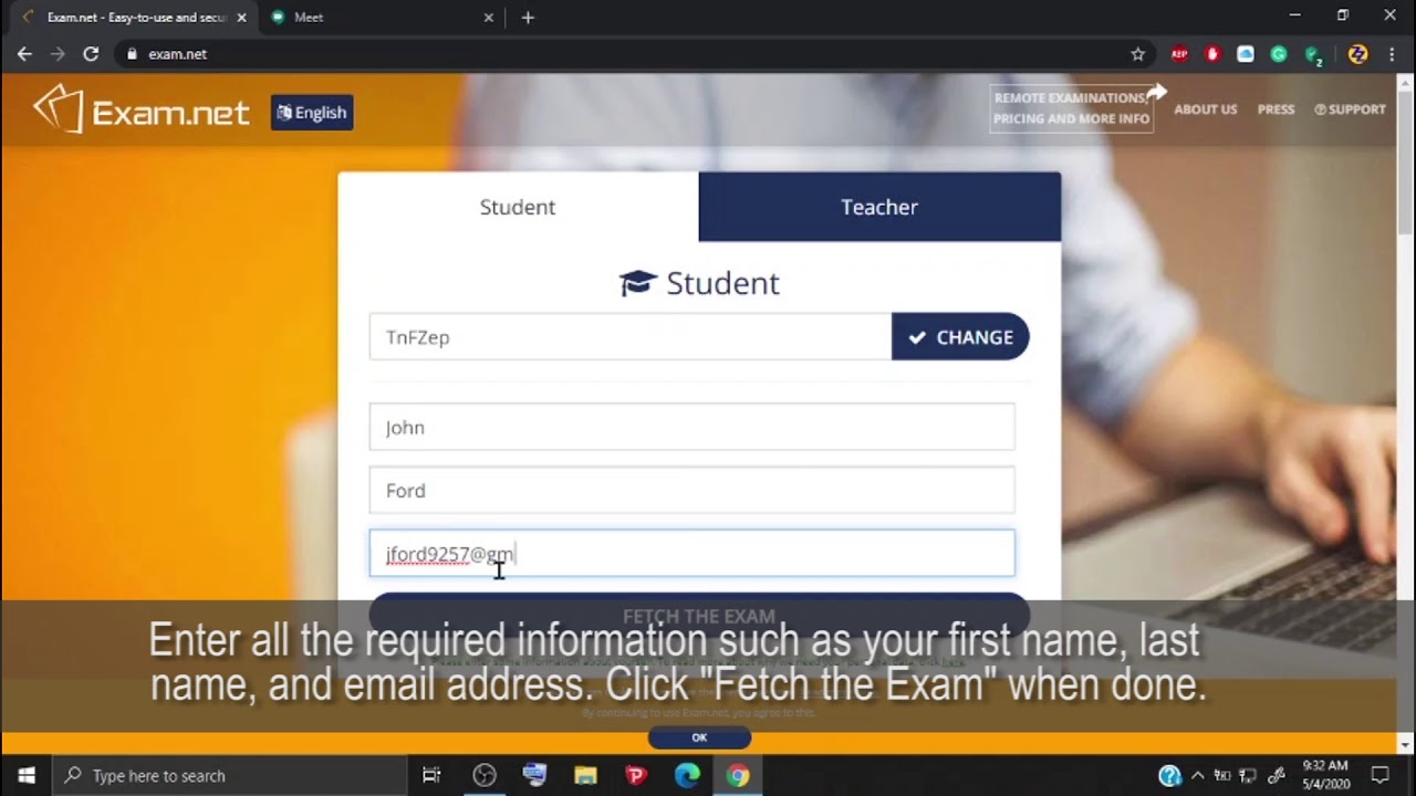 How to take online exams using Zoom and Exam.net?