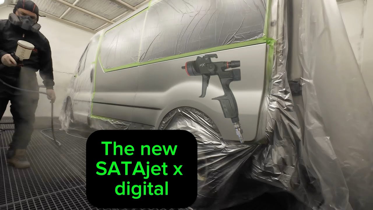 Silver metallic paint blend. The new SATAjet X Digital